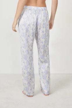 Best ETAM Pantalón de pijama satinado ESTAMPADO FONDO BLANCO