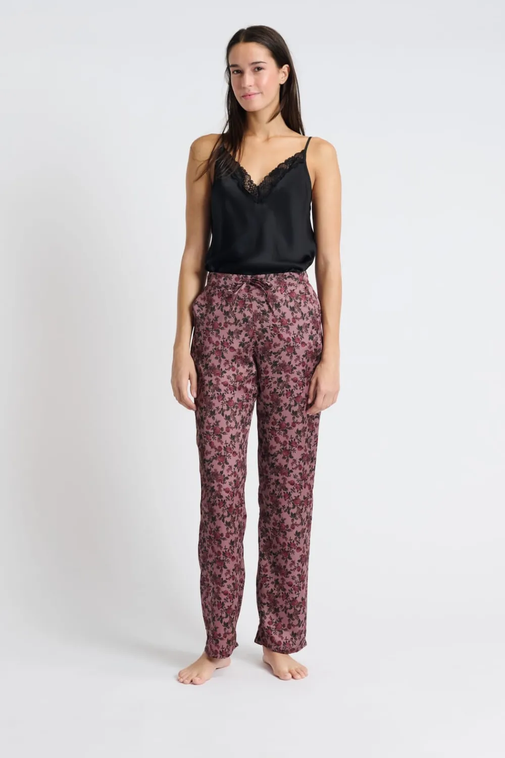 Discount ETAM Pantalón de pijama satinado ROSA