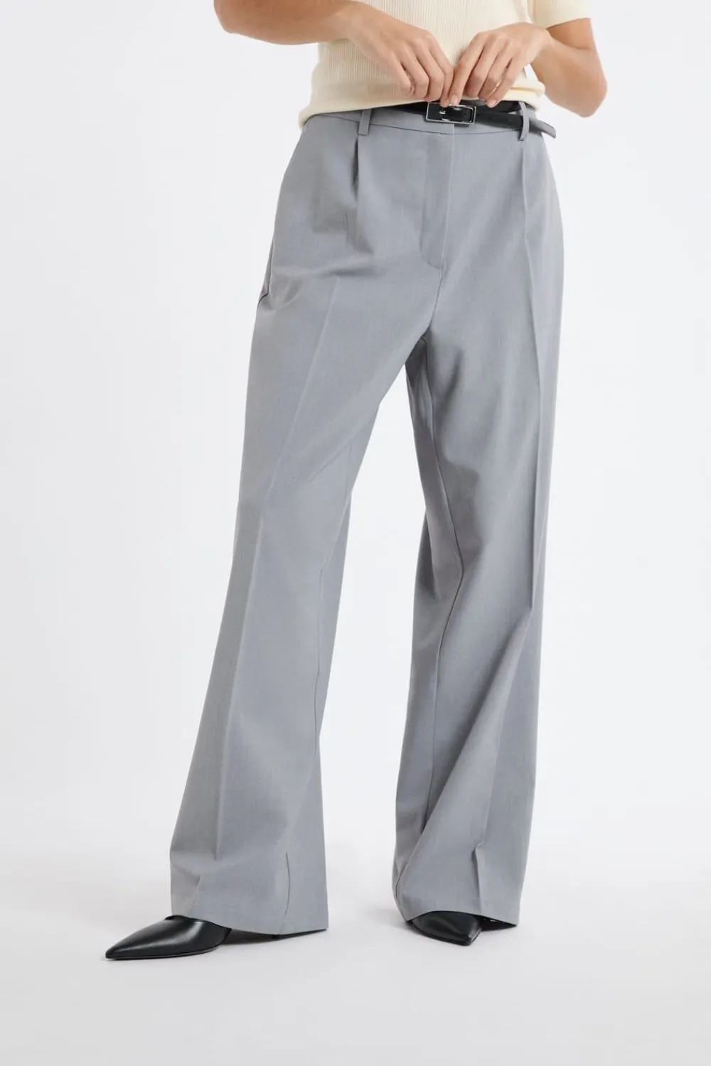 Hot ETAM Pantalón de traje ancho GRIS
