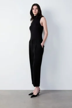 Discount ETAM Pantalón recto NEGRO