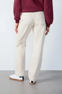 Outlet ETAM Pantalón vaquero recto BEIGE