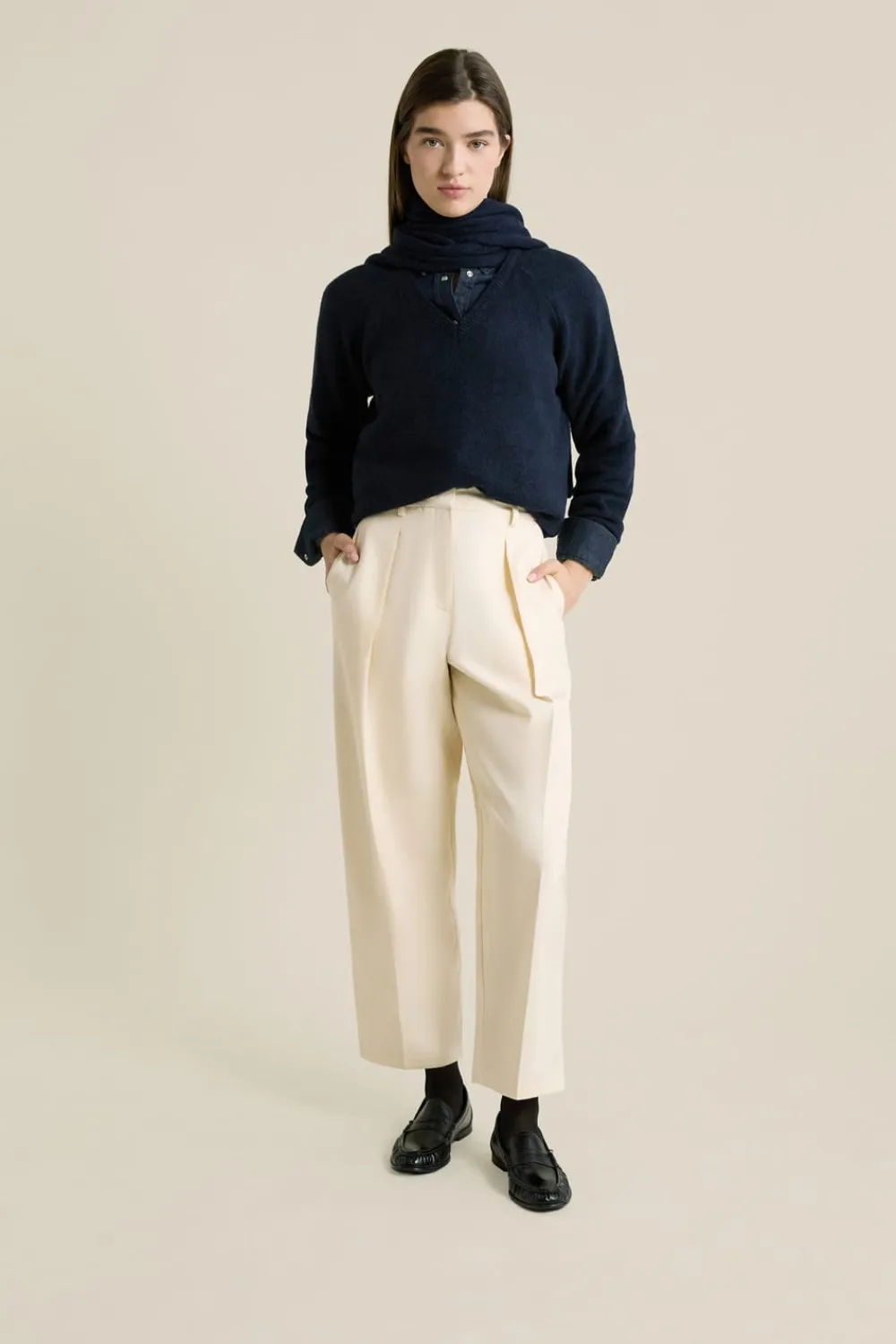 ETAM Pantalon coupe barrel LIN