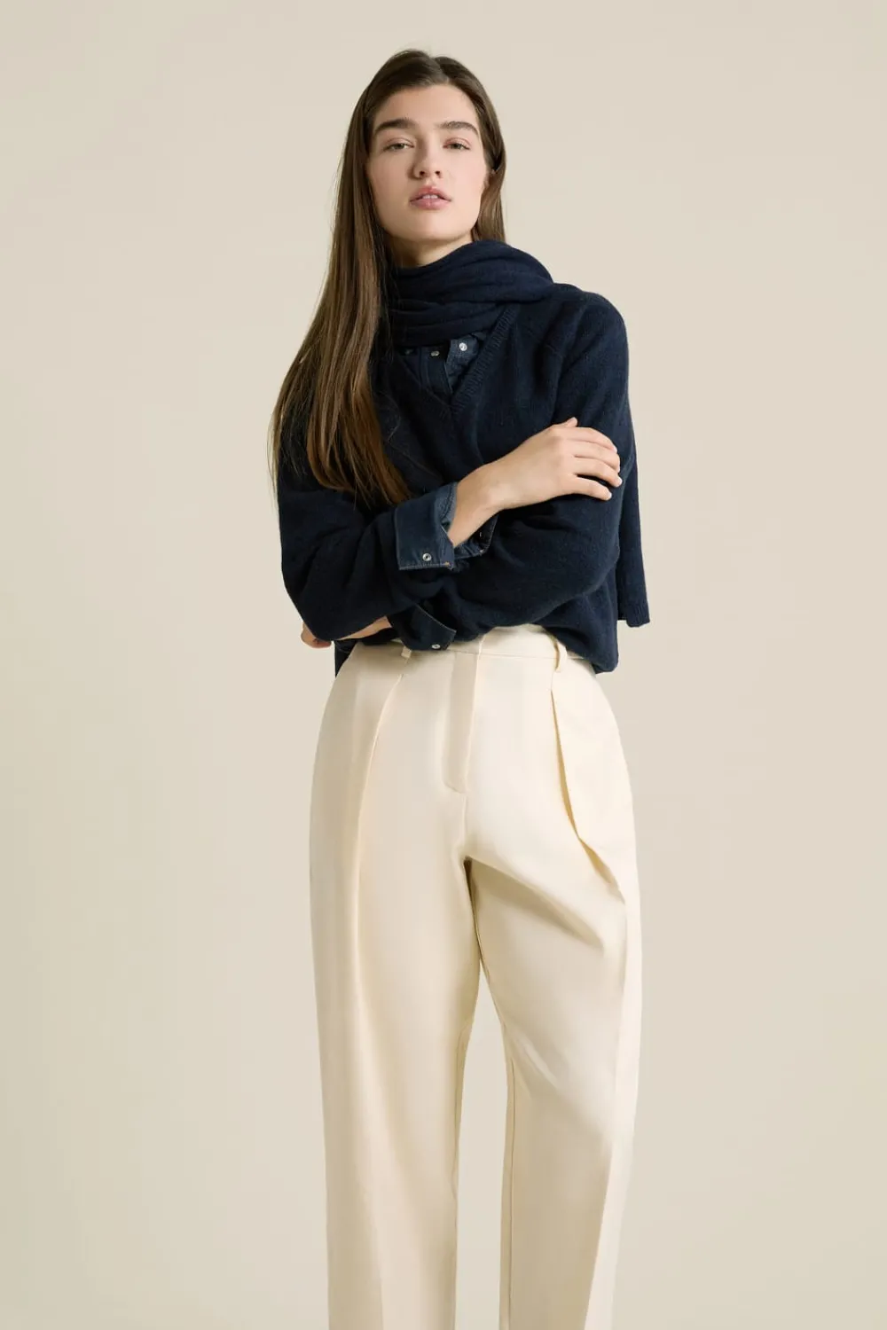 ETAM Pantalon coupe barrel LIN