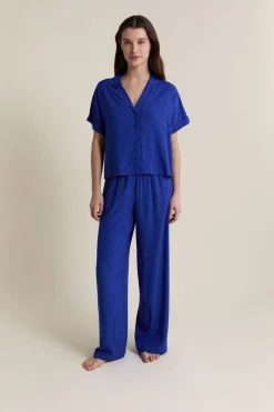 Sale ETAM Pantalon de pyjama à pois BLEU ROYAL
