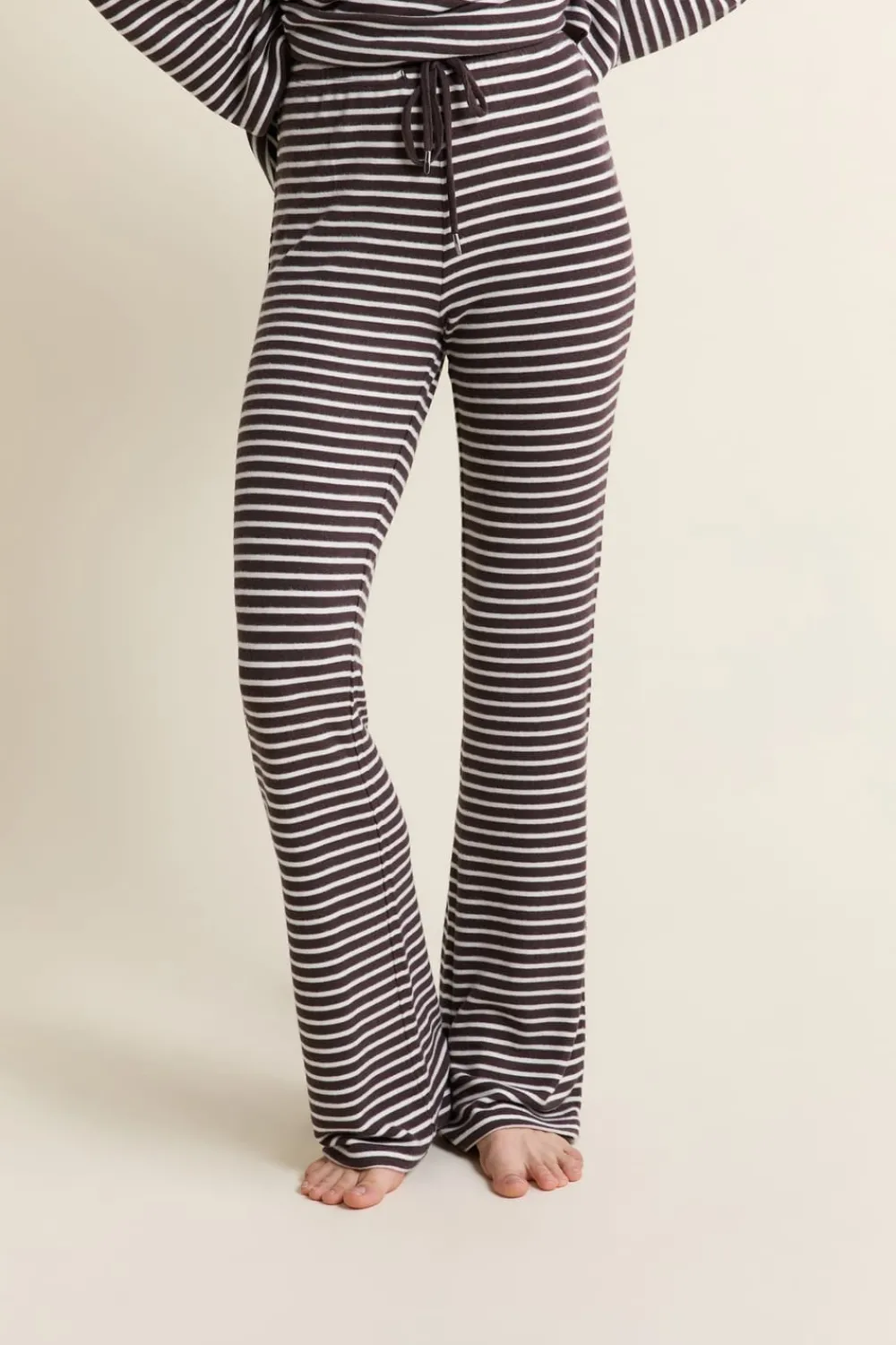 Best ETAM Pantalon de pyjama à rayures CHOCOLAT