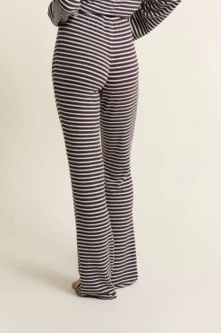 Best ETAM Pantalon de pyjama à rayures CHOCOLAT
