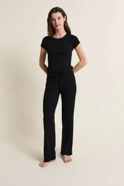 Outlet ETAM Pantalon de pyjama avec coton NOIR