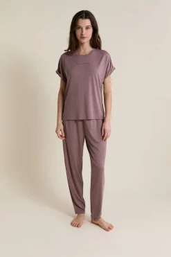 Online ETAM Pantalon de pyjama élastiqué TAUPE