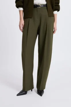 Outlet ETAM Pantalon large droit VERT