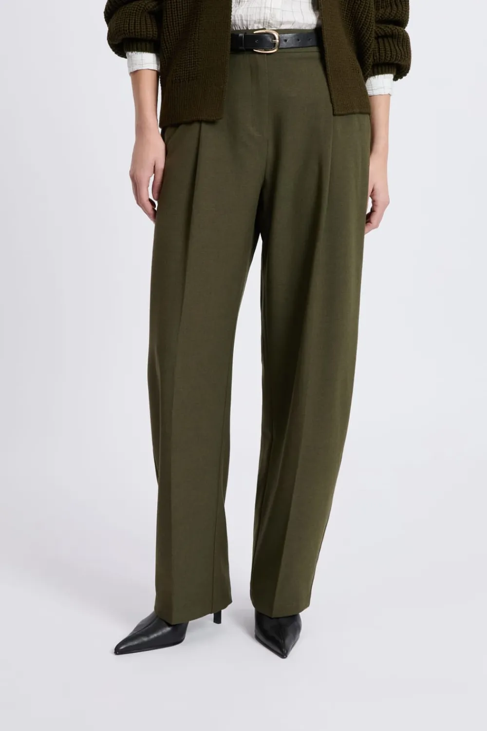 Outlet ETAM Pantalon large droit VERT