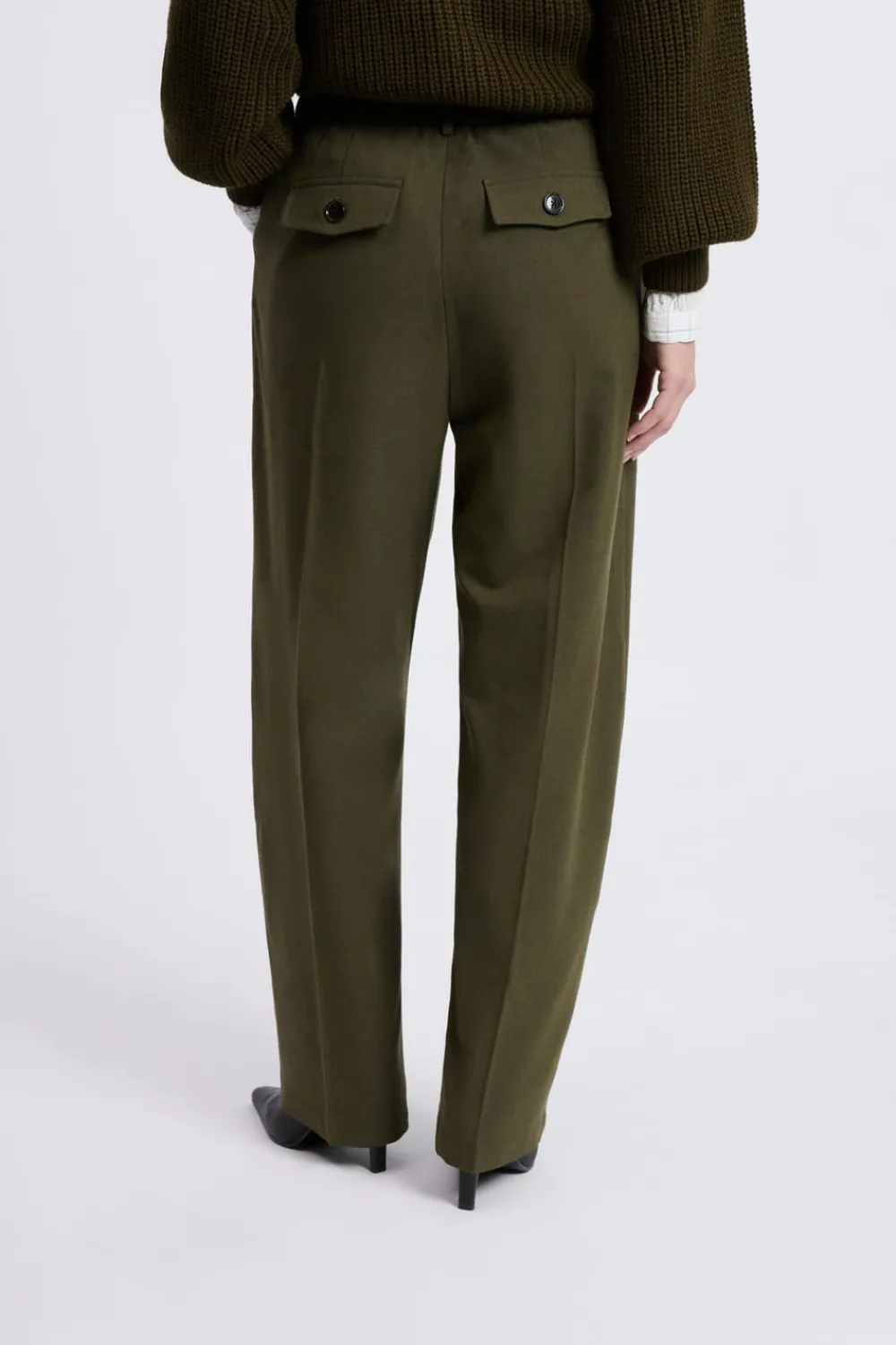 Outlet ETAM Pantalon large droit VERT