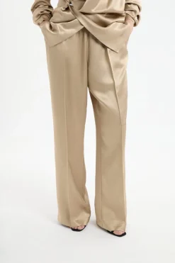 Best ETAM Pantalon large en crêpe SABLE