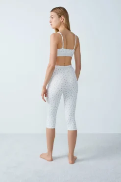 Outlet ETAM Pantalones cortos de ciclista de algodón acanalado ESTAMPADO