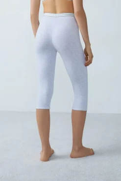 New ETAM Pantalones cortos de ciclista de algodón acanalado GRIS CLARO