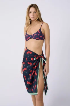 Hot ETAM Pareo de algodón estampado Marcia Wear x VERMILLON