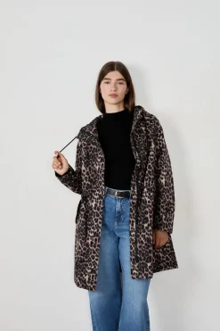 Best ETAM Parka estampado leopardo ESTAMPADO FONDO CRUDO