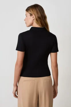 Outlet ETAM Polo de manga corta NEGRO
