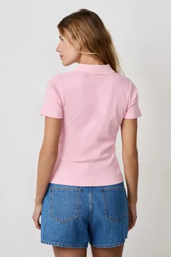 Online ETAM Polo de manga corta ROSA CLARO