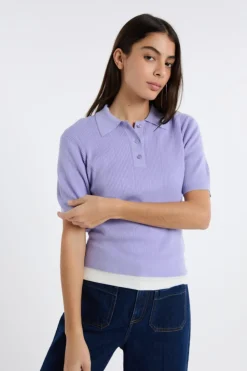 Online ETAM Polo de manga corta de punto fino parma
