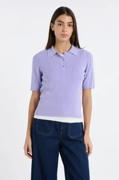 Online ETAM Polo de manga corta de punto fino parma