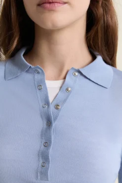 Clearance ETAM Polo de manga larga de lana AZUL