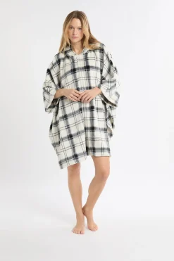 ETAM Poncho sin mangas de forro polar CRUDO