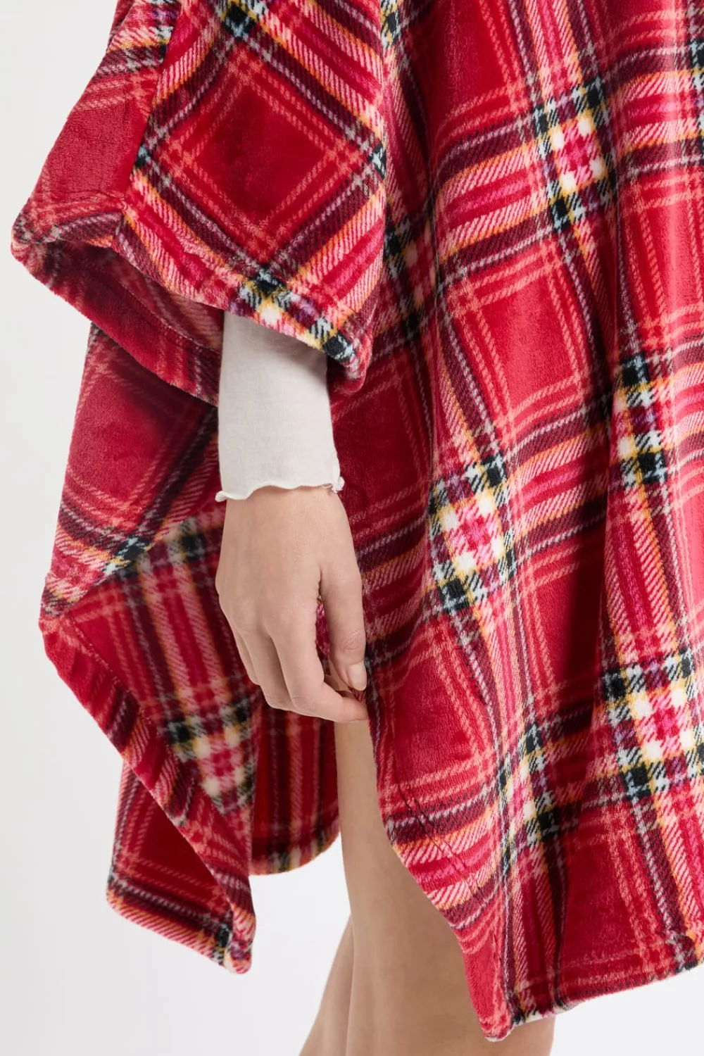 Sale ETAM Poncho sin mangas de forro polar ROJO