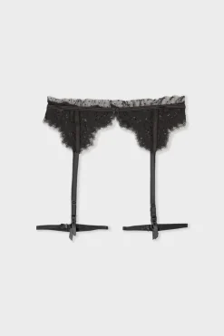 Sale ETAM Porte-jarretelles en dentelle NOIR