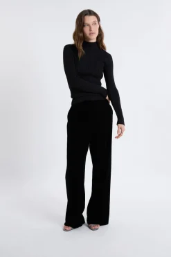 Discount ETAM Pull en tricot irisé à col montant NOIR