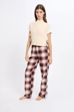 Sale ETAM Pull sans manches à nouer ECRU