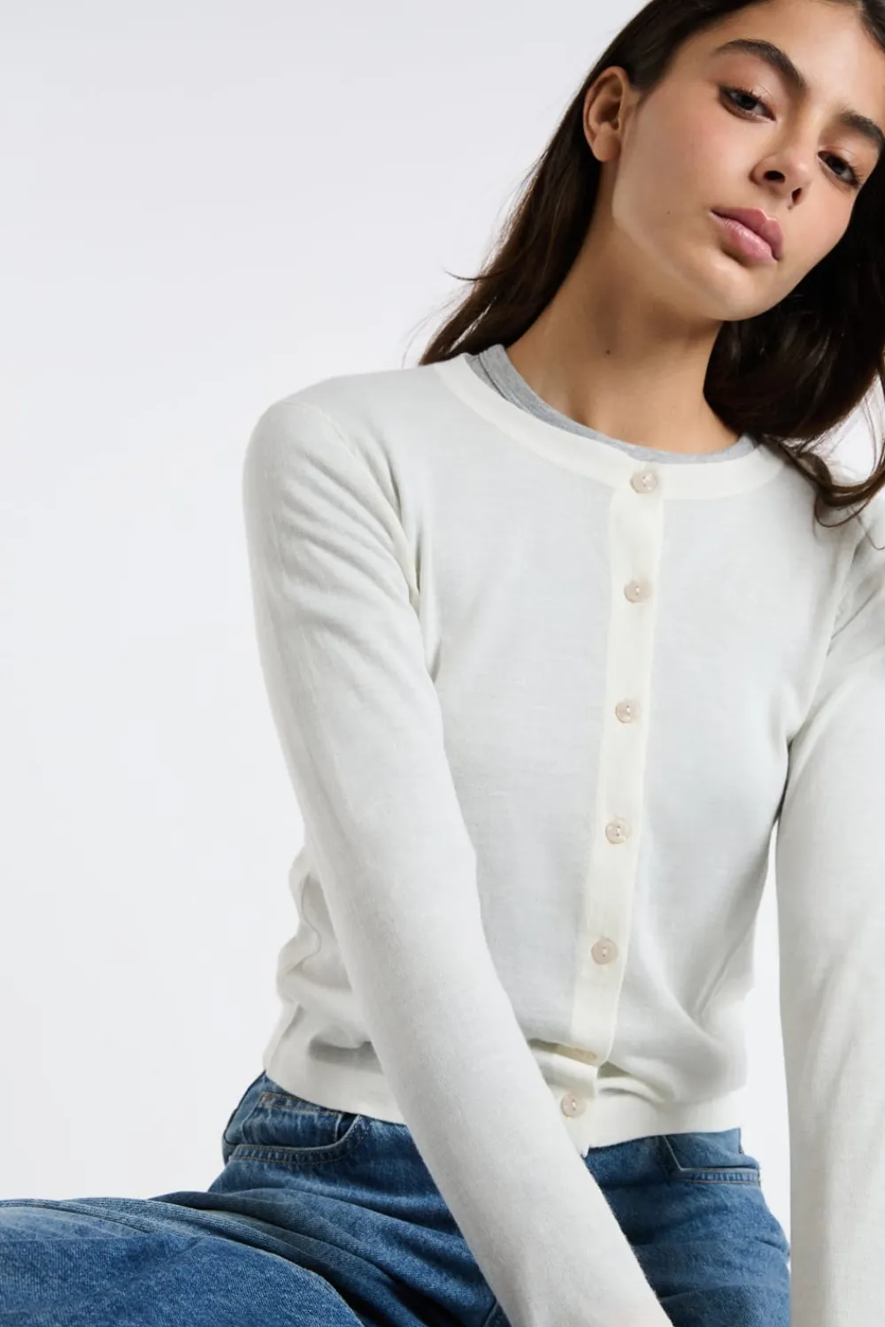 Clearance ETAM Rebeca de lana crudo
