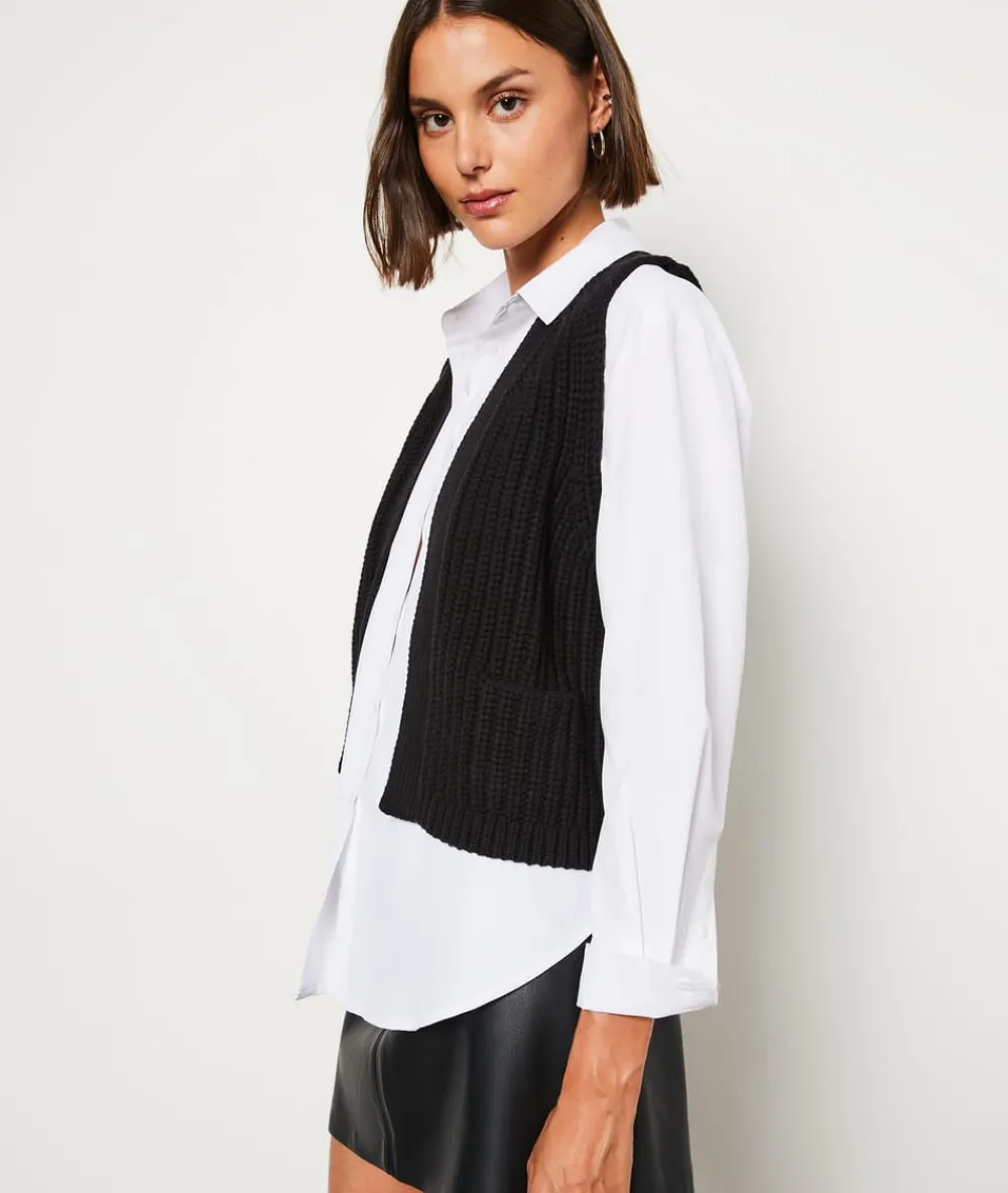 New ETAM Rebeca sin mangas NEGRO