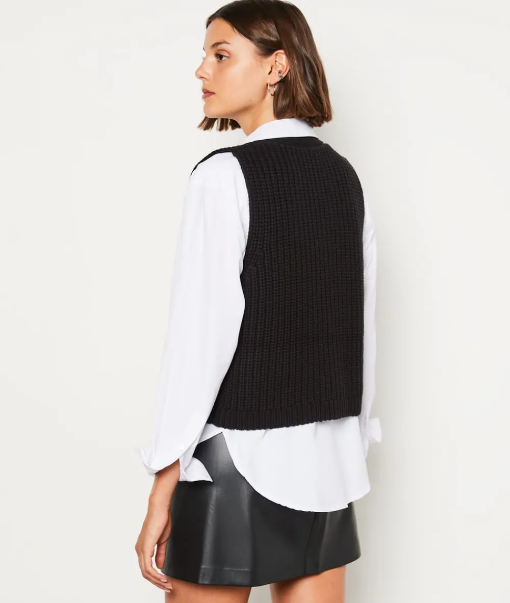 New ETAM Rebeca sin mangas NEGRO