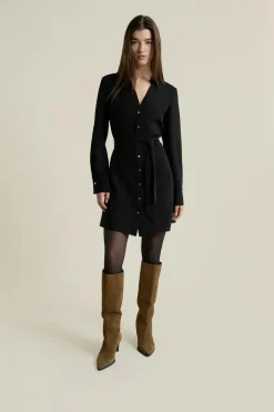 Discount ETAM Robe ceinturée NOIR