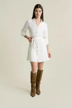 Clearance ETAM Robe ceinturée ECRU