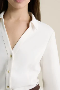 Clearance ETAM Robe ceinturée ECRU