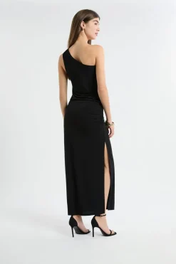 Best ETAM Robe longue asymétrique NOIR