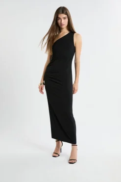Best ETAM Robe longue asymétrique NOIR