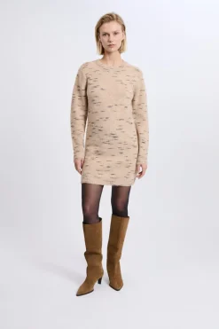 Hot ETAM Robe pull en maille TAUPE