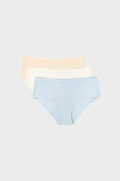 Clearance ETAM Set de 3 bragas de algodón CRUDO