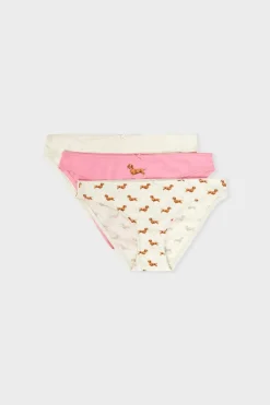 Hot ETAM Set de 3 bragas de algodón ROSA