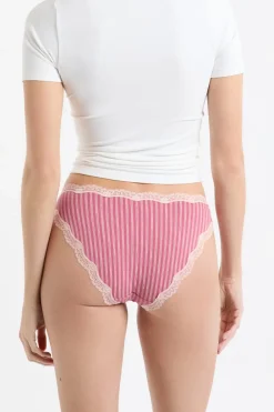 Discount ETAM Set de 3 bragas de algodón MORADO
