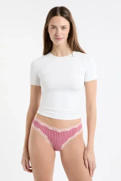 Discount ETAM Set de 3 bragas de algodón MORADO