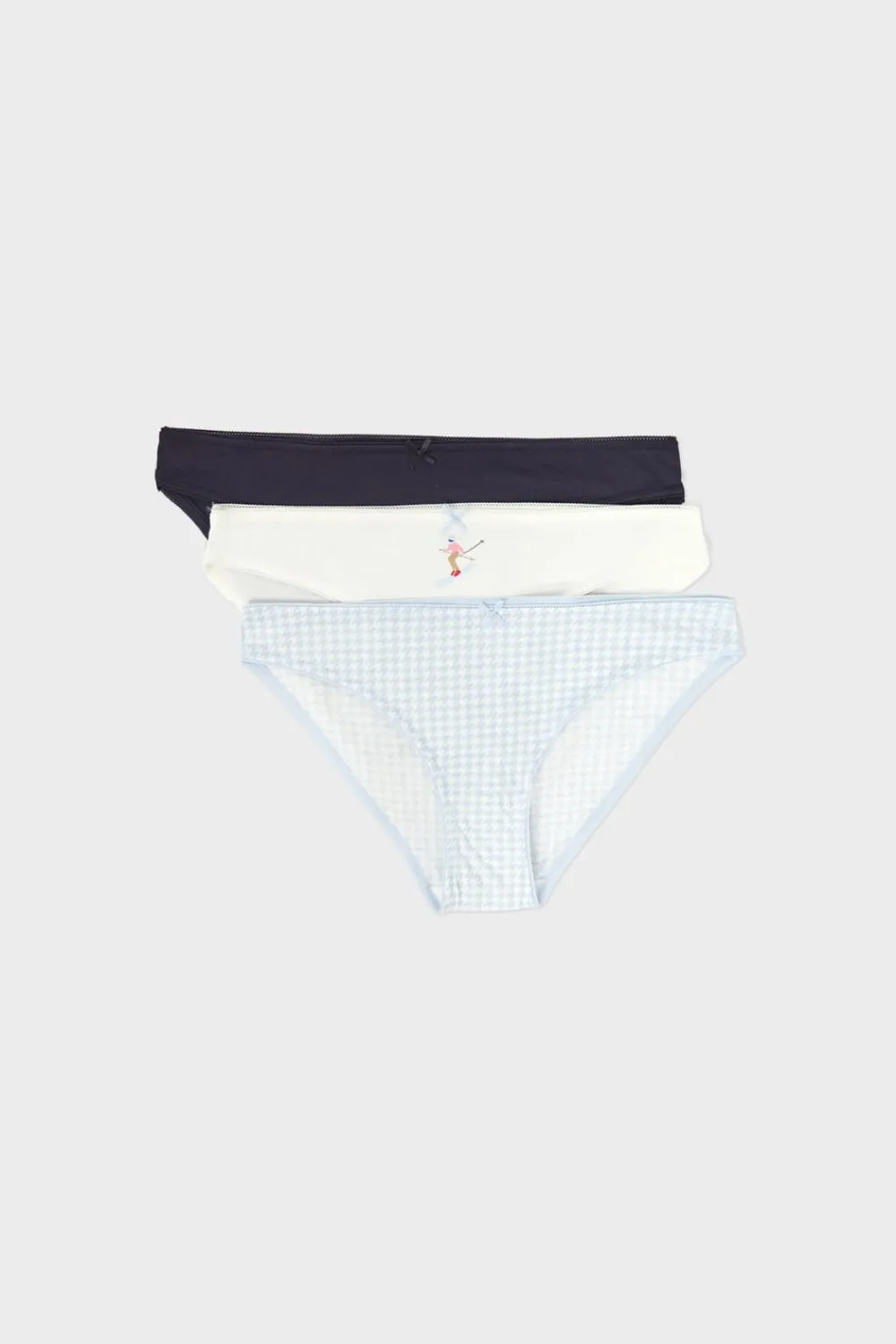 Discount ETAM Set de 3 bragas de algodón MARINO