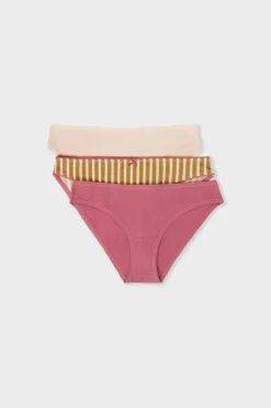 Discount ETAM Set de 3 bragas de algodón BLUSH