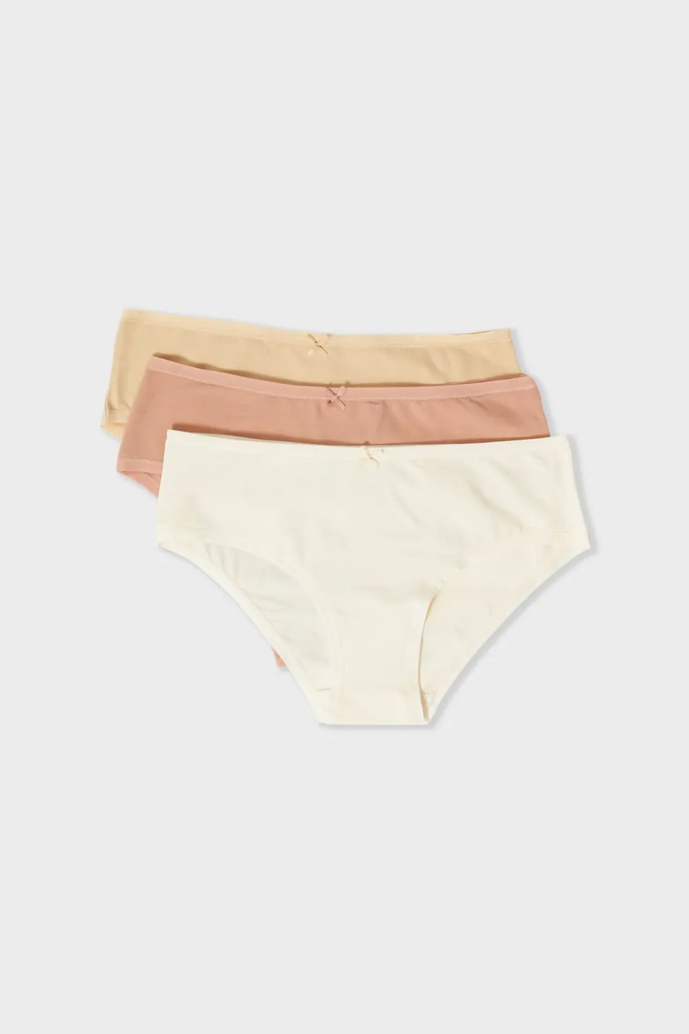 New ETAM Set de 3 braguitas culotte de algodón orgánico BLANCO ROTO