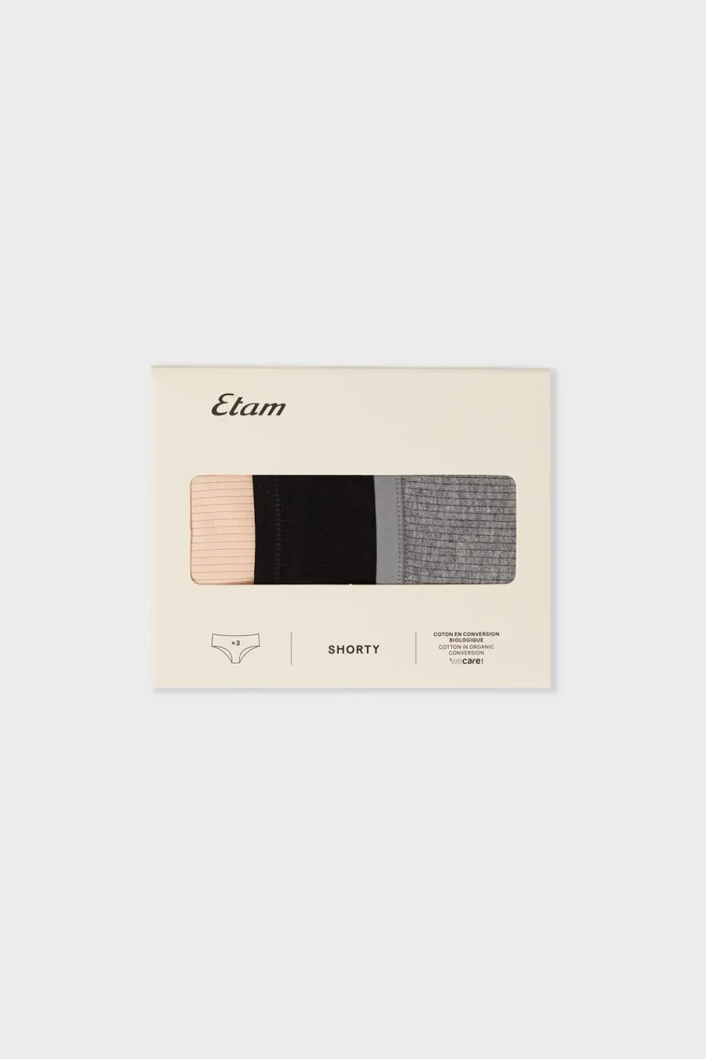 New ETAM Set de 3 braguitas culotte de algodón MULTICOLOR
