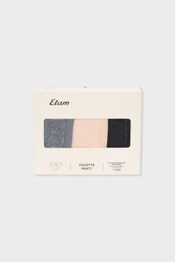 Best ETAM Set de 3 braguitas de algodón MULTICOLOR