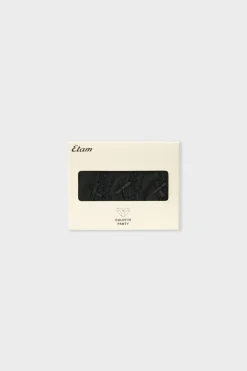 Sale ETAM Set de 3 braguitas de microfibra y encaje NEGRO