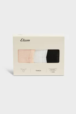 Clearance ETAM Set de 3 tangas de algodón MAQUILLAJE